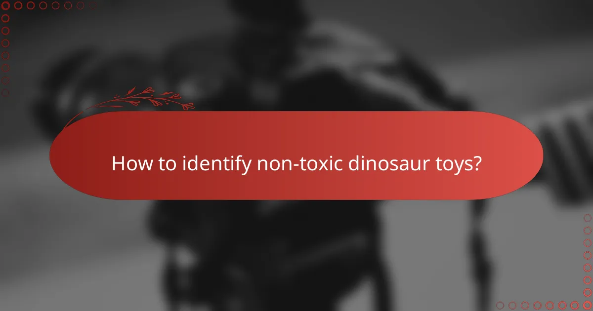 How to identify non-toxic dinosaur toys?
