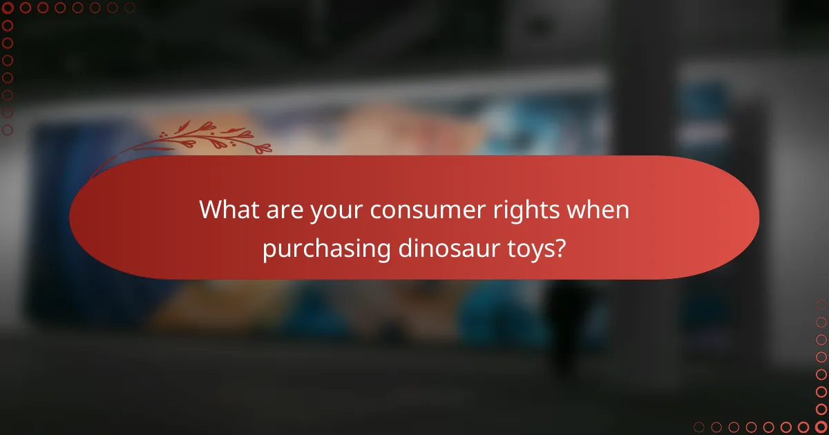 What are your consumer rights when purchasing dinosaur toys?